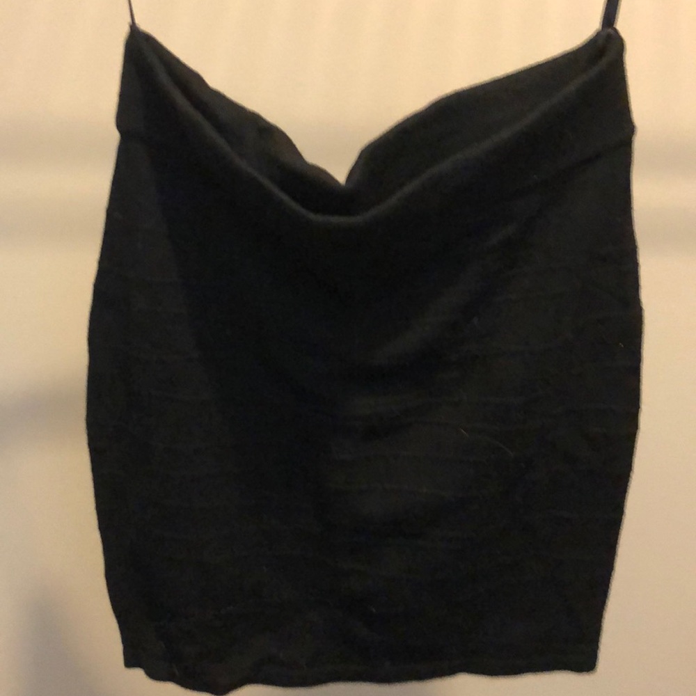 Black spandex pencil skirt